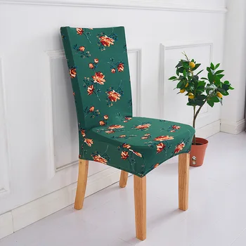 Spandex Kėdė Padengti Ruožas Namų Valgomojo Elastinga Gėlių Spausdinti Kėdžių Dangose Daugiafunkcinis Spandex Elastinga Medžiaga Universalus Dydis 164398