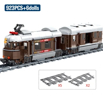 SS 923pcs Miesto IDĖJOS Šveicarijos klasikinis traukinys Kūrėjas Statybos Blokus 