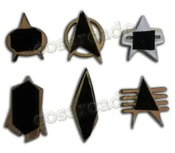 Star Cosplay Žygį Starfleet Kapitonas Ženklelis Combadge Reitingas Pip Pin Insignia Sagė Halloween Carnival Prop 9615