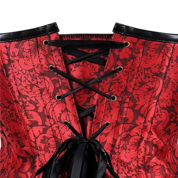 Steampunk Seksualus Korsetas Gotikos Bustier Overbust Lieknėjimo Suknelė Parodijos Viršuje 6XL Plus Size Medžiaga Pilvą Kontrolės