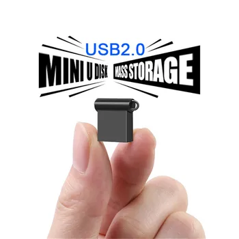 Super Mini Tiny Usb Flash Drive 4GB 8GB PenDrives 16GB 32GB 64GB 128 GB Metalinė Moneta Memory Stick Pen Ratai 139767