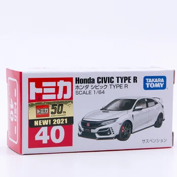 Takara Tomy Tomica Nr. 40 Honda Civic Type R Balta Masto 1/64 Mini Diecast Automobilio Modelį Lydinio Automobilių Žaislai Berniukams