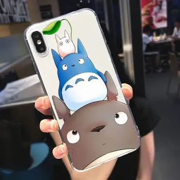 Totoro Hayao Miyazaki Telefono dėklas Skaidri minkšta iphone 5 6 7 8 11 12 s c se plus x mini xs xr pro max padengti shell funda 177014
