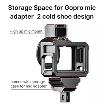 Ulanzi G9-5 GoPro 9 Metalo Narve GoPro Hero 9 Juodu Rėmu Atveju Su 52MM Filtro Adapteris Pratęsti Šalto Batų Kalno Mic Užpildykite Šviesa
