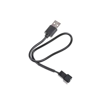 USB 2.0 A Male Į 3-Pin/4-Pin Jungties Adapterio Kabelis, Skirtas 5V Kompiuteris PC Ventiliatorius 78290