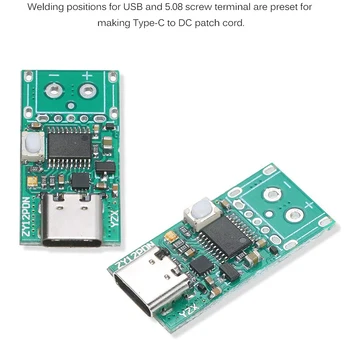 USB-C PD2.0/3.0-DC Konverteriu, Maitinimo Modulis Masalui Greitai Įkrauti Sukelti Apklausa Apklausos Detektorius Testeris(ZY12PDN) 175492