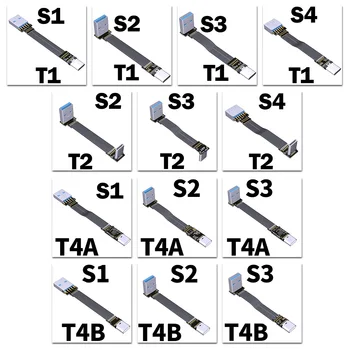 USB3.0 Tipas-A-USB3.1 Tipas-C du kartus 90 Laipsnių Plokščio Kabelio Juostelės Kampu, Aukštyn Žemyn Jungties Adapteris, Laidas USB Duomenų Kabelį, su Viela 81772