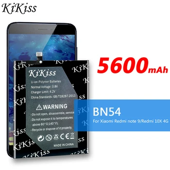 Už Xiao Mi Telefono Baterija BN54 už XIAOMI Hongmi Redmi 9 Pastaba Note9 BN54 5600mAh Pakeisti Ličio-jonų Polimerų Baterija + Įrankiai