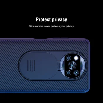 Už Xiaomi POCO X3 Pro Atveju Korpusas Nillkin Skaidrių Kameros, Apsaugos Objektyvo Apsaugoti Privatumą atsparus smūgiams Dangtelį POCO X3 Pro Funda