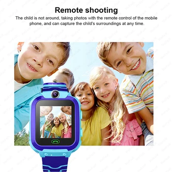 Vaikų Smart Žiūrėti GPS SOS Telefonas Riešo Laikrodį Smartwatch Su Sim Kortele Foto Vandeniui IP67 Vaikams Dovanų, Skirtų 