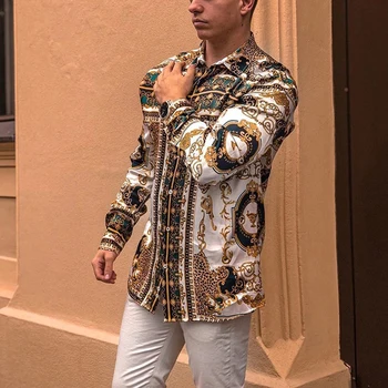 Vasaros ilgomis rankovėmis leopard marškinėliai vyriški atvartas apykaklės prarasti mygtuką palaidinė kvėpuojantis streetwear sexy marškinėliai vyrų INCERUN 2021