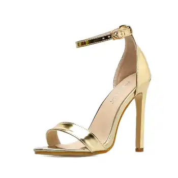 Vasarą naujų 2021 moterų batai, sandalai, aukšti kulniukai, aukso ir sidabro vestuvių batai didelių vestuvių batai 95837