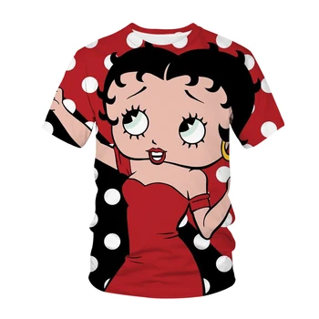 Vasarą naujų animacinių filmų mergina, t-marškinėliai, ponios rožinė t-shirt 3D spausdinimo anime T shirt Visi vyrai ir moterys, O-kaklo marškinėliai Negabaritinių marškinėliai 42885