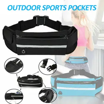 Veikia Diržo Unisex Bėgimo Sporto Mobiliojo Telefono Klavišus Pinigų Bum Maišelį Kelionės Juosmens Sporto nešiojamų produktų Juosmens krepšys, kuriame Veikia krepšys