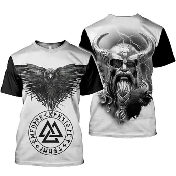Viking Logotipas Atspausdintas T-Shirt Harajuku Hip-Hop Unisex Trumpas Rankovės Marškinėliai Viršuje 012021 Nauja XL T-Shirt Viršuje Vyrų Palaidinukė Kvėpuojantis 20291