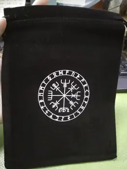 Viking Runos simboliai bag Black Board Game Būrimą Astrologija Altoriaus Pasirodo raganavimas prekių už altoriaus Aksomo Taro Saugojimo Krepšys 195722