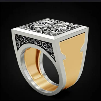 Vintage modelis žiedai vyrams holloway balsuokite karstą Kabina Atminimo Karstą žiedas Vyrų kupolo formos hip-hop, punk stiliaus Viking Derinys žiedas 132567