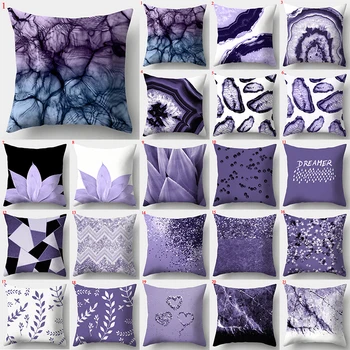 Violetinė Spausdinti Pagalvę Padengti Akvarelė Gėlių Modelio Pagalvėlė Padengti Aikštėje Geometrinis Mados Paprasta Pillowslip Namų Reikmenys 116273