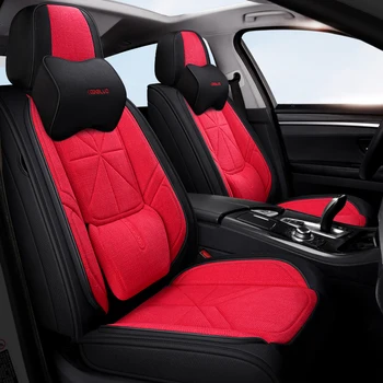 Visiška linų pluošto automobilių sėdynės padengti automobilių sėdynės apima Volvo s60 automobilių v40 v60 s80 s90 v90 xc70 xc40 xc60 xc90 cars2011 109608