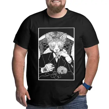 Vyrai Gangsta Katė T Shirts Kanados Beplaukiai Sfinksų Kačiukas Gyvūnų Augintinių Drabužius Didelis, Aukštas, Marškinėliai, Plius Dydis Didelio Dydžio, Didelio T-Shirt 29752