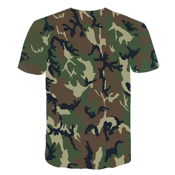 Vyriški 3D spausdinimo T-shirt raudonos, žalios maskuojanti apranga karinio mokymo trumparankoviai marškinėliai mados kvėpuojantis T-shirt 2021