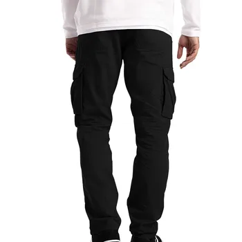 Vyriškos Kelnės Solid Color Multi Pocket Krovinių Kelnės 2021 M. Vasaros Atsitiktinis Vyras Hip-Hop Jogger Kelnės Mados Streetwear Dugnas 1527