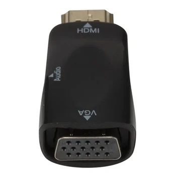 Vyrų ir Moterų HDMI suderinamus į VGA Adapteris HD 1080P Audio Kabelis Konverteris, Skirtas PC Nešiojamas TV Box Kompiuterio vaizdo Projektorius 135673