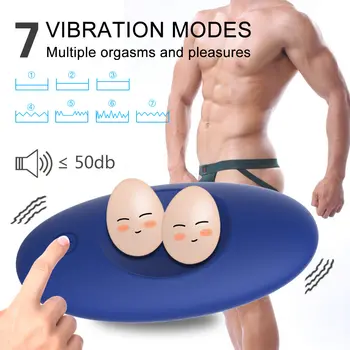 Vyrų Masturbacija Kiaušinių Vibratorius Sėklidžių Massager 7 Vibravimo Režimai Kapšelį Kamuolys Neštuvų Sekso Žaislas Vyrams Suaugusiųjų Erotinių Produktų