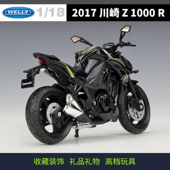 WELLY 1:18 Modelio Automobilių Modeliavimo Metalų Lydinio, Žaislų Motociklo Vaikų Žaislas Dovanų Rinkimo Modelio Žaislas 2017 Kawasaki Z1000R