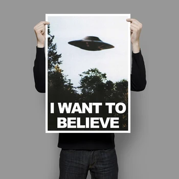 X Failų Noriu Tikėti Užsienietis UFO TV Šou Drobė Spausdina Tapyba, Plakatas Sienos Meno Nuotrauką Kambarį Namų Dekoro be Rėmelio