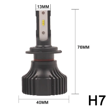 X1 ZES H7 LED Lemputė LED H7 priekinių žibintų komplektas Rūko žibintai H4, H7, H8, H11 H1 H3 9005 9006 5202 PSX24 PSX26 Automobilio LED Lempos, LED Žibintai Lemputės 157869