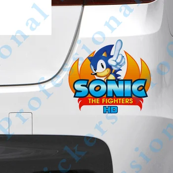 Įdomus Logotipas Automobilio Lipdukas, Decal Arcade Klasika Žaidimas SEGA Sonic Senovinių Motociklų Off-road Nešiojamas Langą Kamieno Gitara Vinilo
