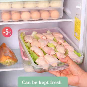 Šaldytuvas Maisto Produktų Laikymo Dėžutė Virtuvės Reikmenys Organizatorius Fresh Box Mikrobangų Kukuliai Daržovių, Kiaušinių Laikiklį Ant Kitos 53082