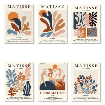 Šiaurės Stiliaus Abstraktus Matisse Plakatai Linijose Susiduria su Sienos Menas Spausdinti Paveikslai Tapyba Gėlių Sienos Menas Nuotraukas Kambarį Dekoro 103871