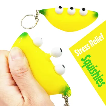 Žaislai Des Antistress Juokinga Bananų Keychain Streso Atsarginiais Kvapus Super Lėtai Auga Vaikai Išspausti Žaislas Vertus Игрушки Для Детей