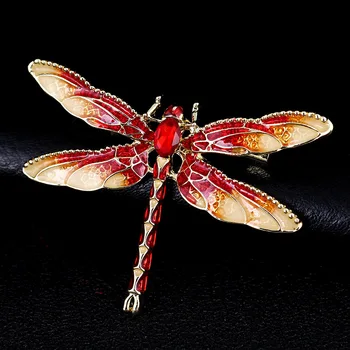 Žavinga Moteris Prabangus Dragonfly Kristalų Segė Gražių Kalnų Krištolas Šalikas Pin Papuošalai, Drabužiai, Aksesuarai-Geriausia Dovana Draugui 52034