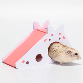Žiurkėno Slėptuvę Mielas Žiurkėnas Naudotis Žaislas Medinis Žiurkėno Namas su Kopėčiomis Skaidrę kiaulyčių Žiurkėno Priedai Žiurkėno Narvas