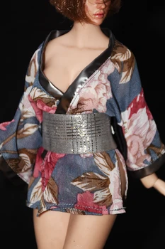1/6 Moterų trumpą suknelę pink cherry kimono-ultra plonas metalinis tinklelis aukštos ritininės kimono Nustatyti 12 cm Veiksmų Skaičius, TBLeague Įstaiga 