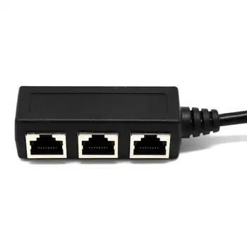 1 Iki 3 Būdai, LAN Ethernet Tinklo Kabelis RJ45 Female Splitter Jungties Adapteris, Skirtas Nešiojamas Jungiamojo Stotis, Jungiklis, Jungtis