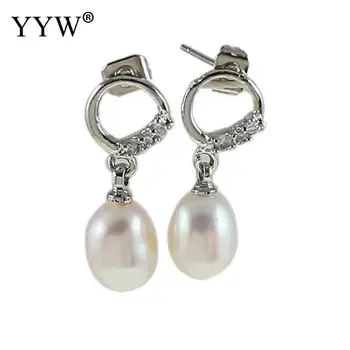 1 pora auskarai gėlavandenių perlų auskarai ašaros natūralus baltas mergaitėms moteris osioms šalies dovanų fine jewelry