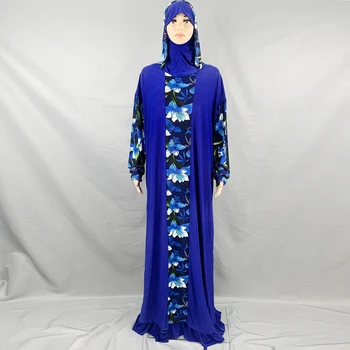 1 vnt Hijab Kaftan Plius Dydis Malda Abaja Islamo Suknelės Musulmonų Moteriška Ilga Suknelė Arabija Dubajus Turbaną Afrikos Jilbab Burqa