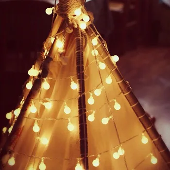 10m/6m/3m LED Kamuolys String Žibintai Pasakų Girlianda Kalėdinė Lauko Apdailos Vestuvių Gimdymo Navidad Dekoro Namų Baterija