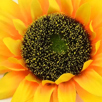 10vnt 14cm Didelių Saulėgrąžų Galvos Dirbtinio Šilko Gėlių 