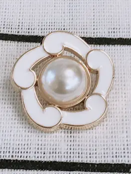 10vnt Pearl Aukso Metalo Mygtukai Drabužių Siuvimo Mygtuką Dekoratyvinės Drabužių Moterims Paltą Siūti Botones Priedai Drabužis 