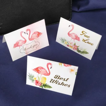 10vnt/set Vestuves Kvietimą Atvirukai Paprasta Europos Stiliaus Įdegio Kūrybos Sveikinimo atviruką, Kepimo Gėlių Parduotuvė Flamingo