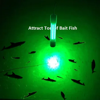 10W Žalia 12V Žvejybos Šviesos 180pcs LED Povandeninės Žūklės Šviesos Lempos IP68 Jaukų Žuvų Ieškiklis Lempos Traukia Krevetės, Kalmarai Krilių