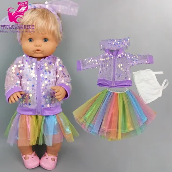 16 colių baby doll šokių suknelė 40cm Nenuco Ropa y su Hermanita lėlės nėrinių suknelė, galvos apdangalai, priedai