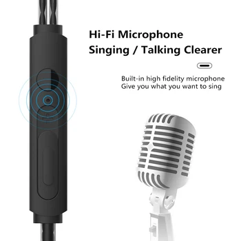 1pcs Built-in Mikrofono žemų dažnių garsiakalbis In-Ear Ausines Mados In-Ear Ausinės, Kolonėlė Tūrio Versijos, Skirtos Android