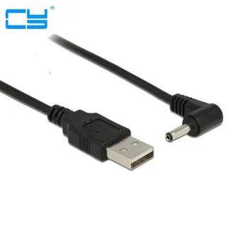1pcs USB 2.0 Male į Dešinę 90 Laipsnių Kampu 3.5 mm 1.35 mm DC maitinimo Kištuko Barelį 5v Kabelis, 100cm