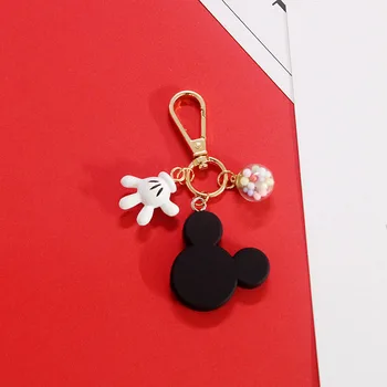 2020 Naujas Mados Mielas Keychain PVC Animacinių filmų Skaičius Mickey Super Mario Troliai Key Chain Mini Anime Raktų Žiedas Minnie Raktų pakabukas